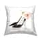 Stupell Industries Pink Floral Black Heels Chic Fashion Shoes Throw Pillow 18" x 18"
